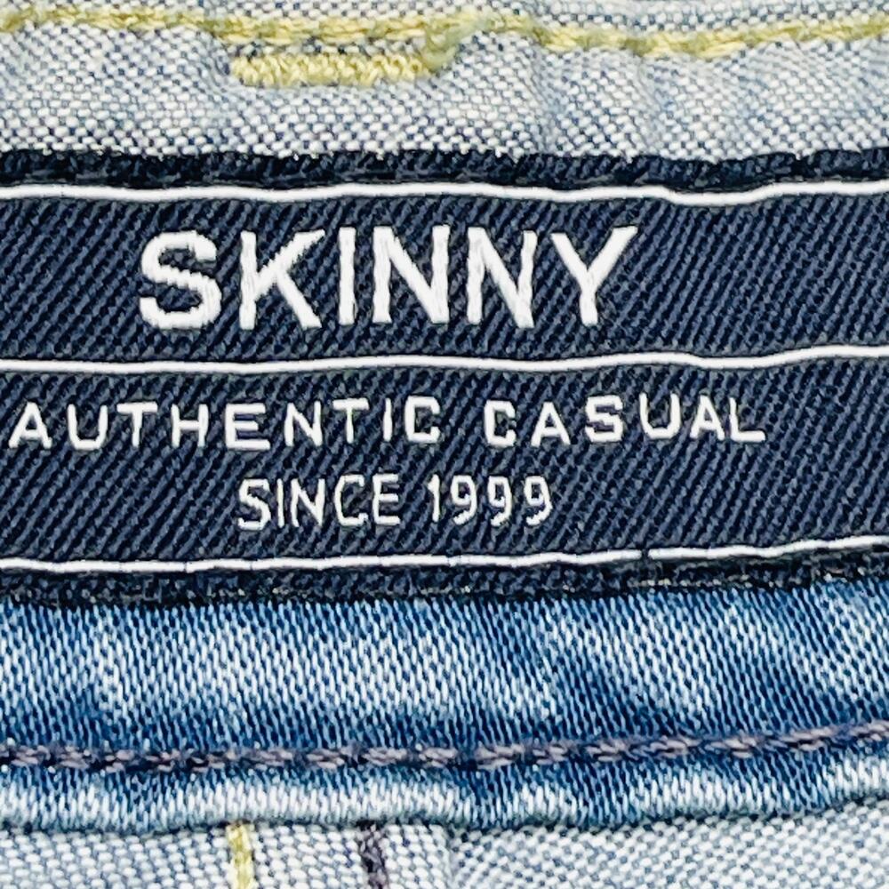 Parx Jeans Mens Light Blue Skinny Fit Authentic Casual Stretch XMYA02018-B4 - Picture 7 of 16